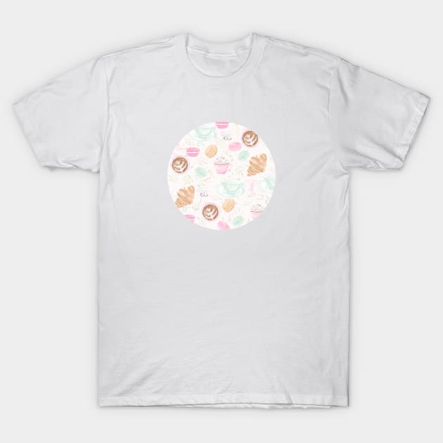 Watercolor French Cafe T-Shirt by Harpleydesign